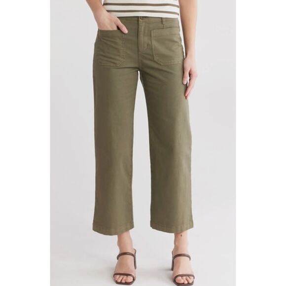 SANCTUARY Pants Size 28 NEW Supernova Crop Pant Olive Green Pockets - Picture 1 of 6